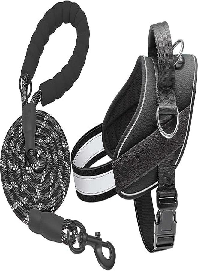 Agirav No Pull Dog Harness Adjustable Reflective Oxford Easy Control Medium Large Dog Harness with A Free Heavy Duty 5ft Dog Leash - Image 1